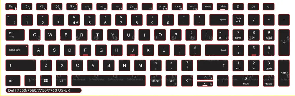 SticKeys® for Dell Precision 7550, 7560, 7750, 7760