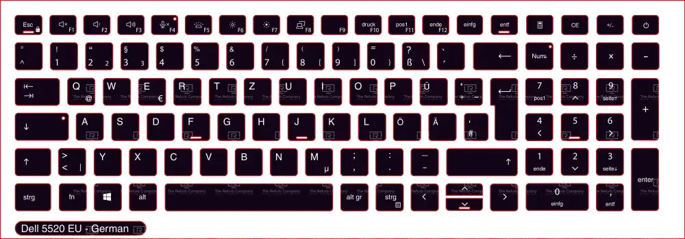 SticKeys® for Dell Latitude 5520, 5530, 5540, 5521, 5531 / Precision 3560, 3570, 3580, 3561, 3571, 3581, 7670, 7680, 7770, 7780