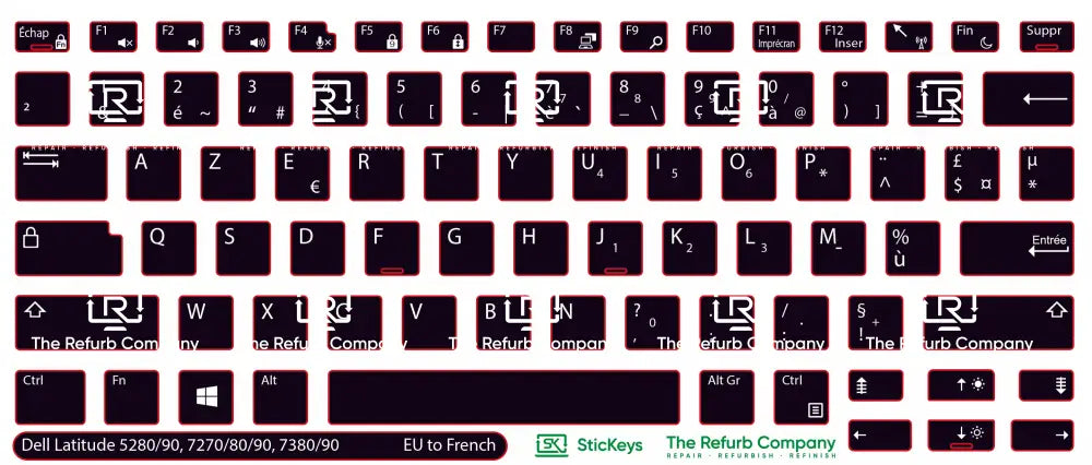 SticKeys® for Dell Latitude 5280, 5290, 7270, 7280, 7290, 7380, 7390