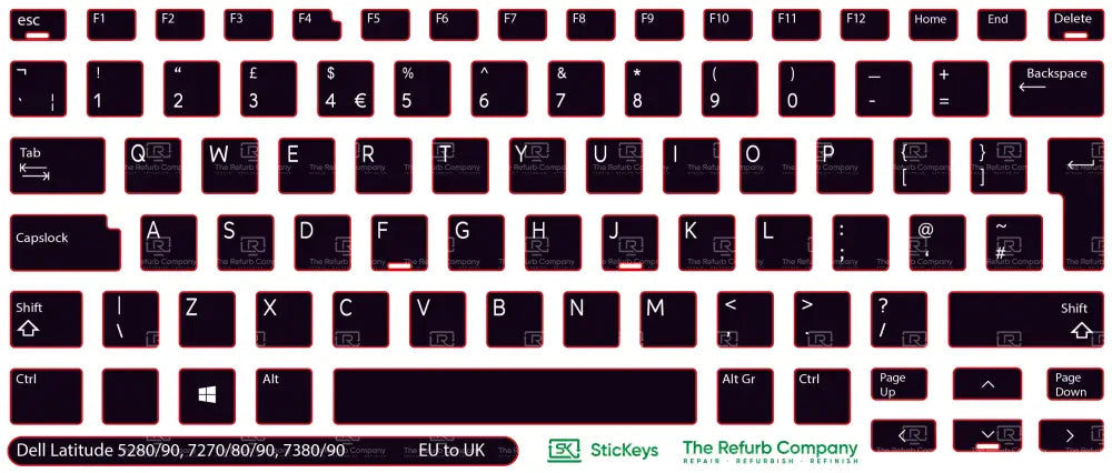SticKeys® for Dell Latitude 5280, 5290, 7270, 7280, 7290, 7380, 7390