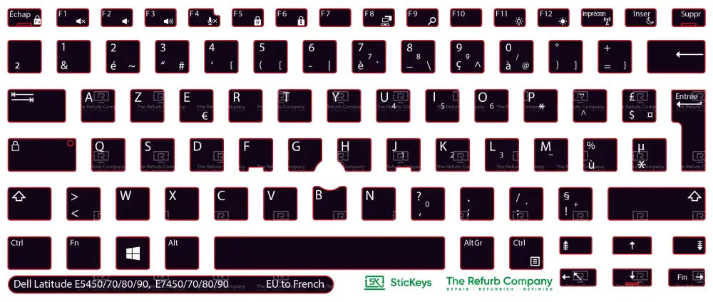 SticKeys® for Dell Latitude E5450, E5470, E5480, E5490, E7450, E7470, E7480, E7490