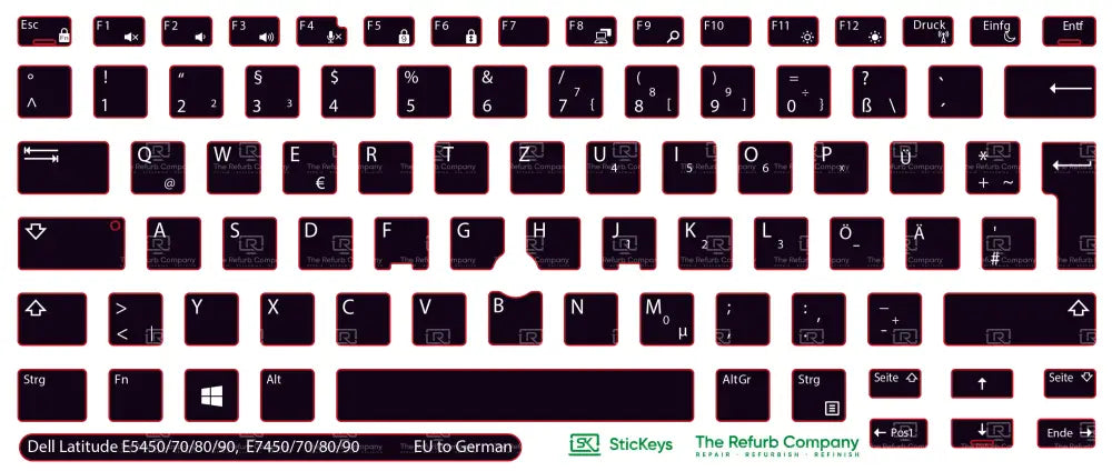 SticKeys® for Dell Latitude E5450, E5470, E5480, E5490, E7450, E7470, E7480, E7490