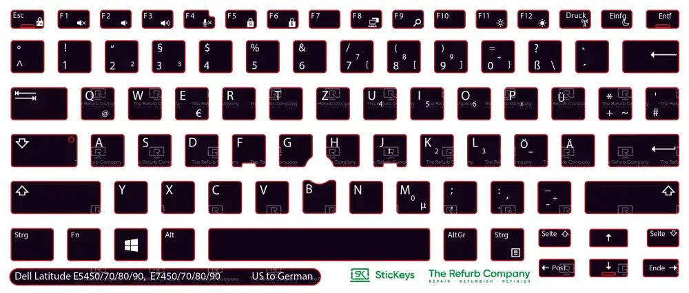 SticKeys® for Dell Latitude E5450, E5470, E5480, E5490, E7450, E7470, E7480, E7490