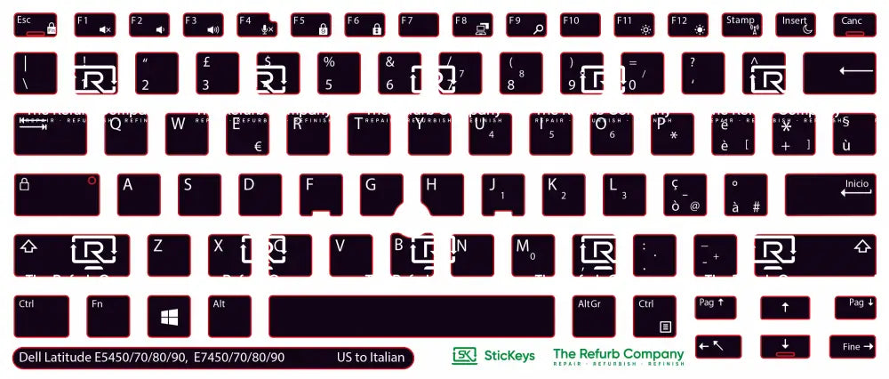 SticKeys® for Dell Latitude E5450, E5470, E5480, E5490, E7450, E7470, E7480, E7490