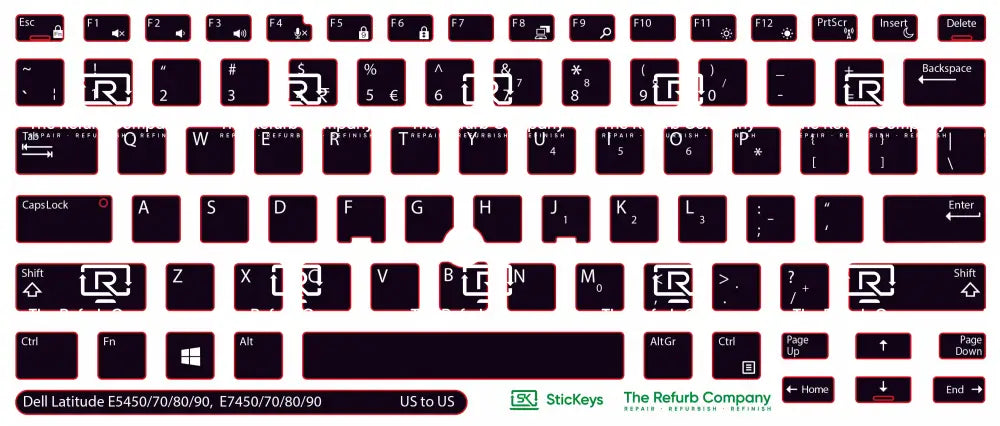 SticKeys® for Dell Latitude E5450, E5470, E5480, E5490, E7450, E7470, E7480, E7490