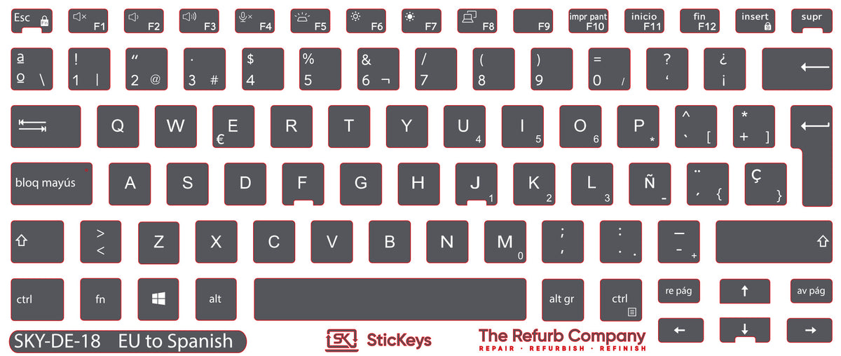 SticKeys for Dell Latitude 5300, 5310, 7300 2in1