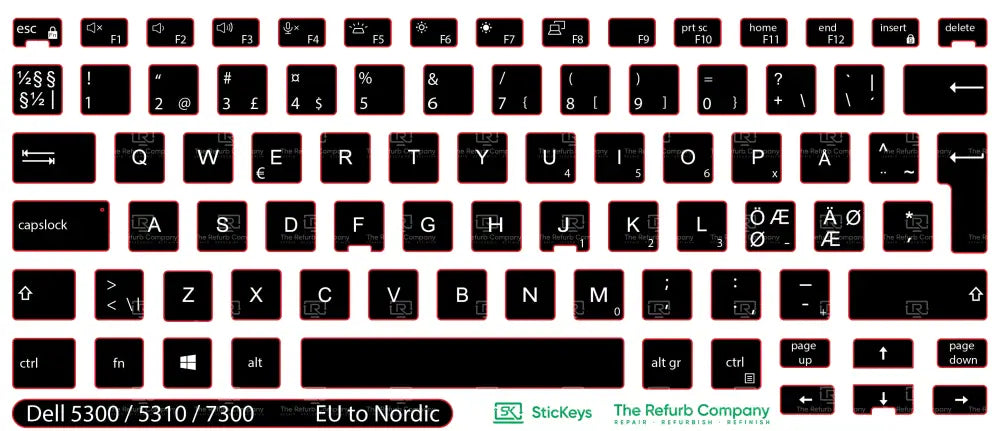 SticKeys® for Dell Latitude 5300, 5310, 7300 2in1
