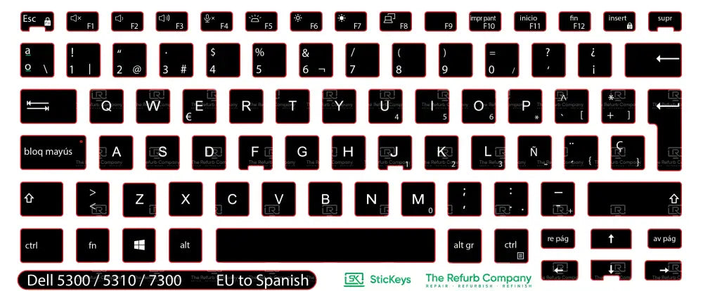 SticKeys® for Dell Latitude 5300, 5310, 7300 2in1