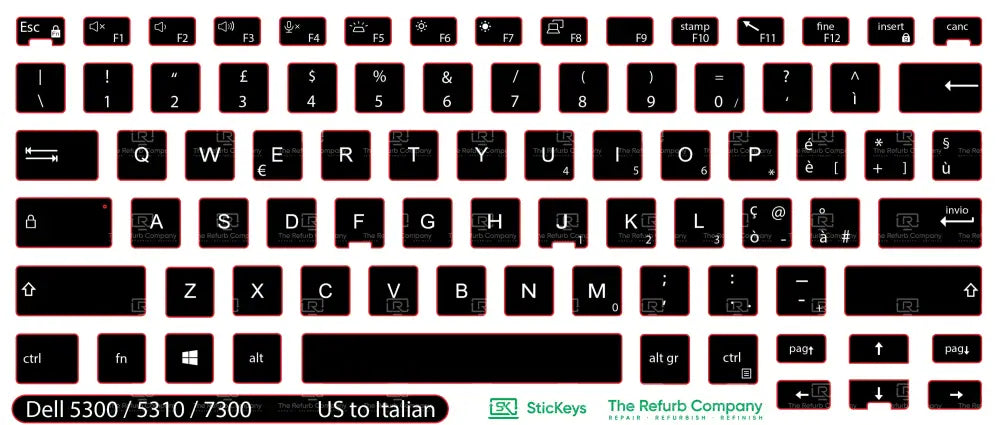 SticKeys® for Dell Latitude 5300, 5310, 7300 2in1