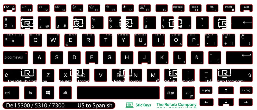 SticKeys® for Dell Latitude 5300, 5310, 7300 2in1