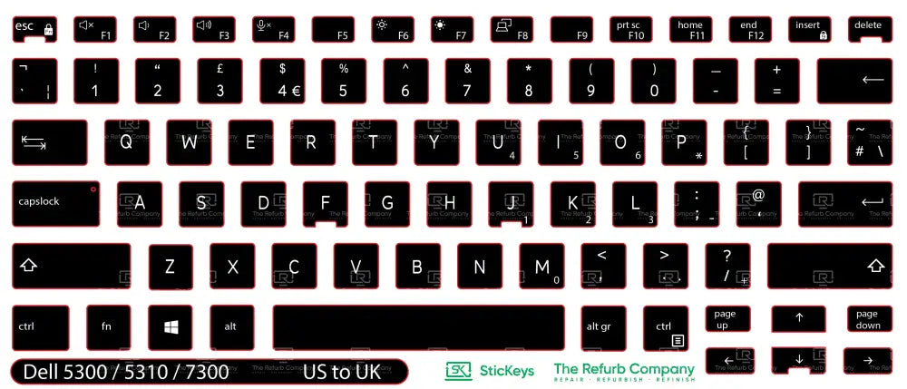 SticKeys® for Dell Latitude 5300, 5310, 7300 2in1