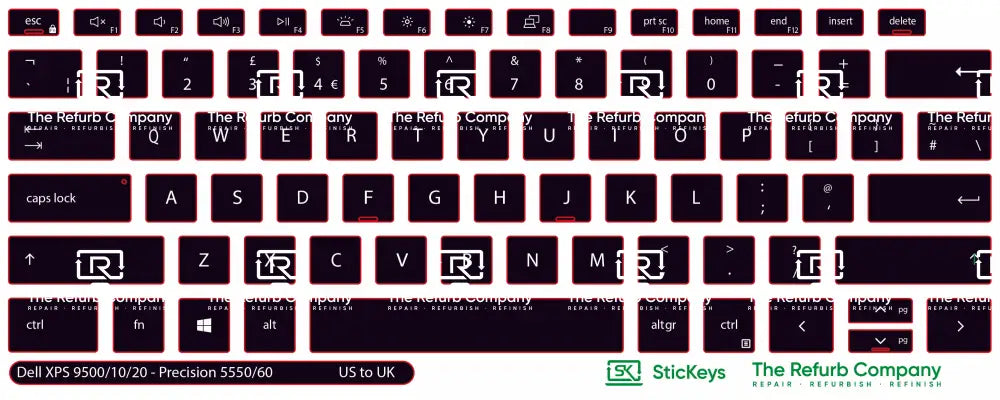 SticKeys® for Dell XPS 9500, 9510, 9520 / Dell Precision 5550, 5560