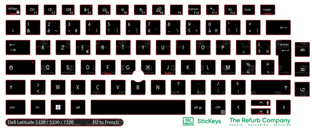 SticKeys® for Dell Latitude 5320, 5330, 7320, 7330, 5320 2in1