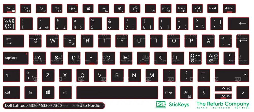 SticKeys® for Dell Latitude 5320, 5330, 7320, 7330, 5320 2in1