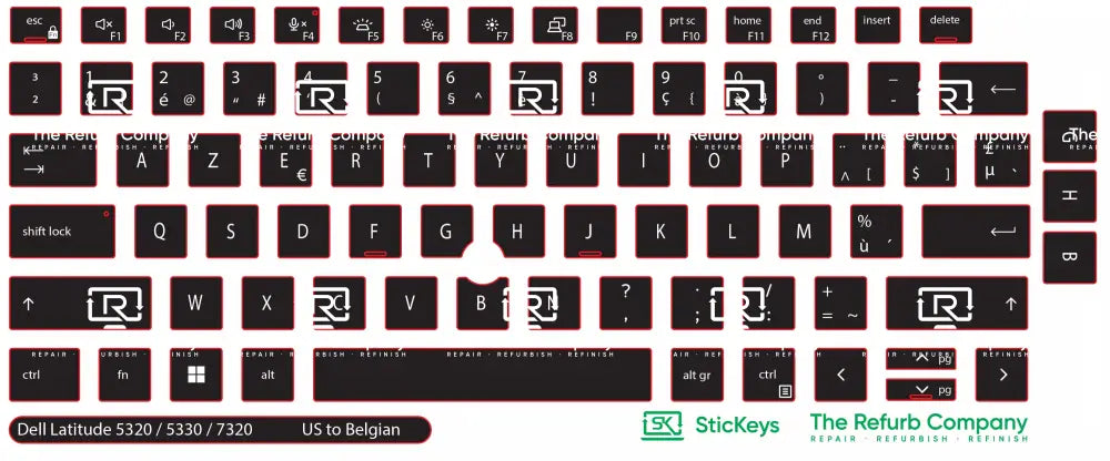 SticKeys® for Dell Latitude 5320, 5330, 7320, 7330, 5320 2in1