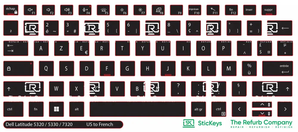 SticKeys® for Dell Latitude 5320, 5330, 7320, 7330, 5320 2in1