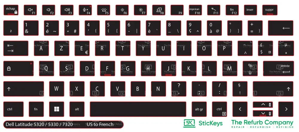 SticKeys® for Dell Latitude 5320, 5330, 7320, 7330, 5320 2in1