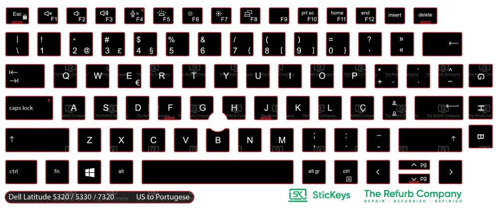 SticKeys® for Dell Latitude 5320, 5330, 7320, 7330, 5320 2in1