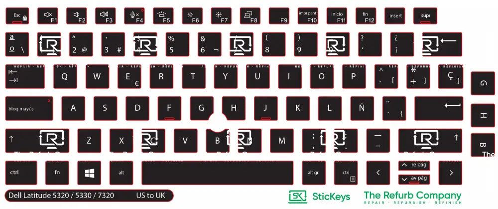 SticKeys® for Dell Latitude 5320, 5330, 7320, 7330, 5320 2in1