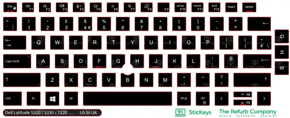 SticKeys® for Dell Latitude 5320, 5330, 7320, 7330, 5320 2in1