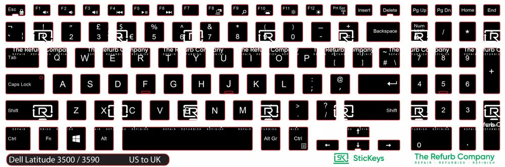 SticKeys® for Dell Latitude 3500, 3590