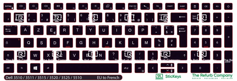 SticKeys® for Dell Inspiron 3511, 3515, 5510 / Dell Latitude 3520