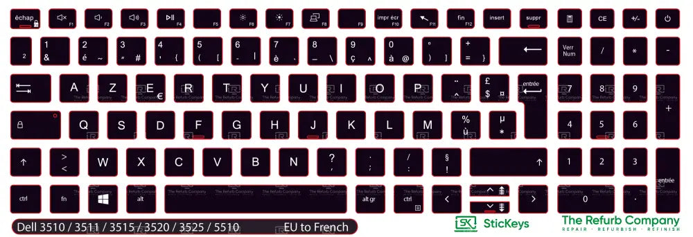 SticKeys® for Dell Inspiron 3511, 3515, 5510 / Dell Latitude 3520