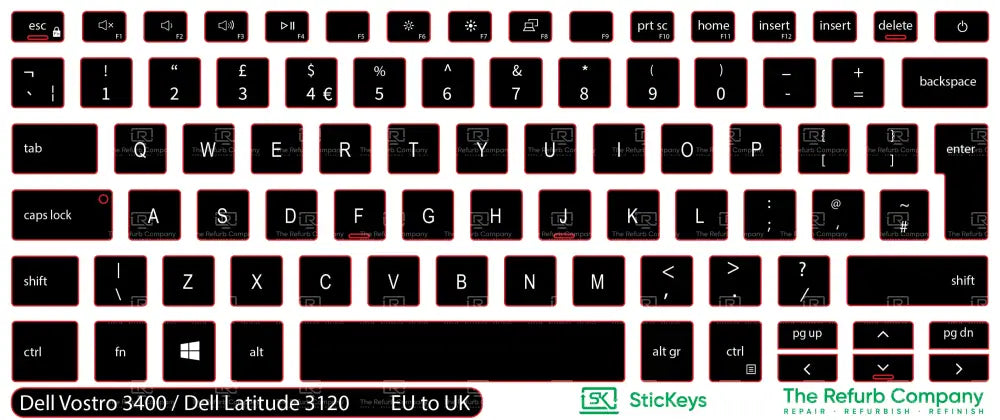 SticKeys® for Dell Vostro 3400 / Dell Latitude 3120