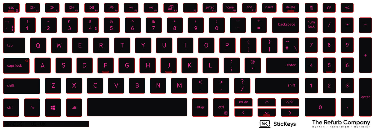 SticKeys for Dell Latitude 3510 / Vostro 3500 3501, 3501
