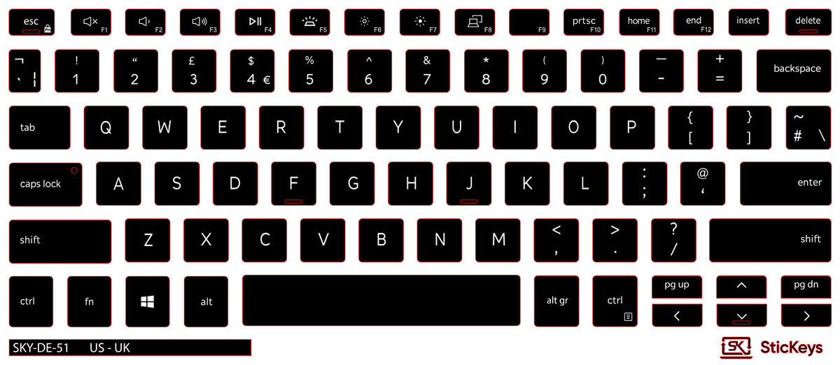 SticKeys for Dell Latitude 3510 / Vostro 3500 3501, 3501