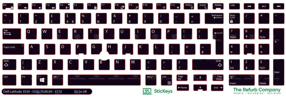 SticKeys® for Dell Latitude 3530, 5550, 5570, 5580, 5590, 5710