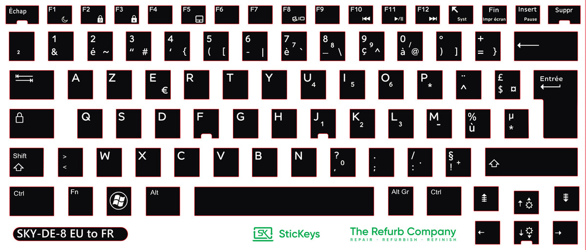 SticKeys for Dell Latitude E5420 E5430 E6220 E6230 E6320 E6330 E6420 E6430 E6440