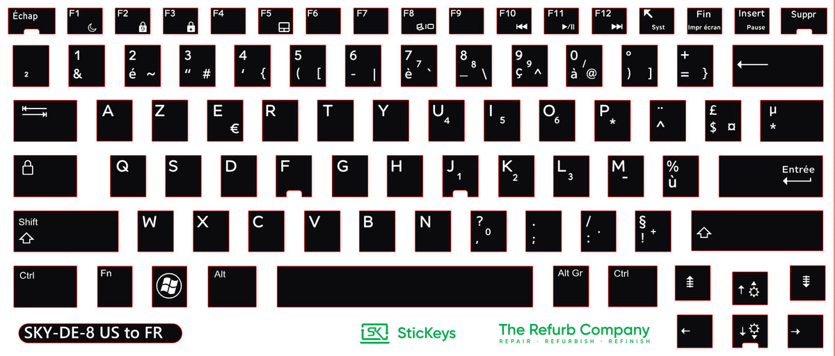 SticKeys for Dell Latitude E5420 E5430 E6220 E6230 E6320 E6330 E6420 E6430 E6440