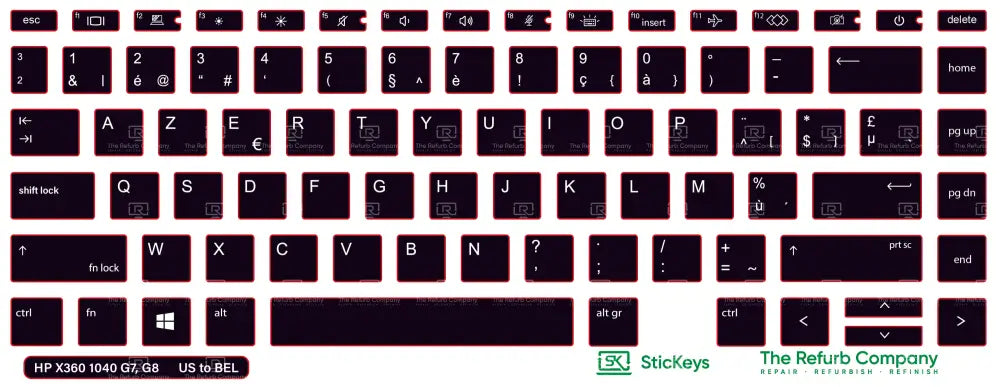SticKeys® for HP Elitebook 1040 G7, G8 / X360 1040 G7, G8