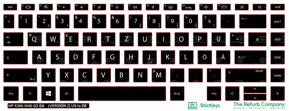 SticKeys® for HP Elitebook 1040 G7, G8 / X360 1040 G7, G8