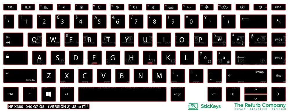 SticKeys® for HP Elitebook 1040 G7, G8 / X360 1040 G7, G8