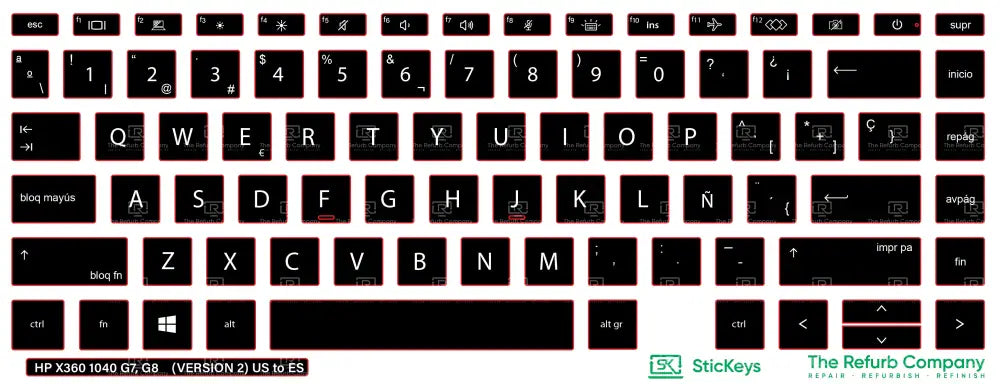 SticKeys® for HP Elitebook 1040 G7, G8 / X360 1040 G7, G8
