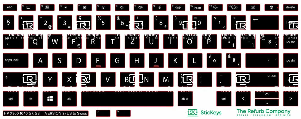 SticKeys® for HP Elitebook 1040 G7, G8 / X360 1040 G7, G8