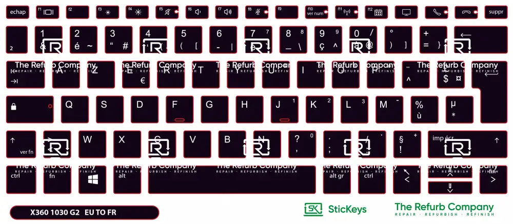 SticKeys® for HP Elitebook X360 1030 G2, G3, G4