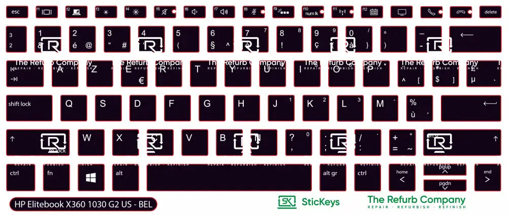 SticKeys® for HP Elitebook X360 1030 G2, G3, G4