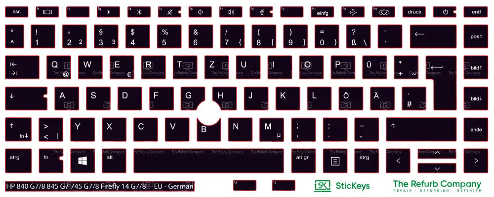 SticKeys® for HP Elitebook 745 G7,745 G8, 840 G7, 840 G8, 845 G7 - HP Firefly 14 G7