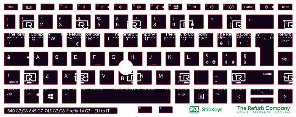 SticKeys® for HP Elitebook 745 G7,745 G8, 840 G7, 840 G8, 845 G7 - HP Firefly 14 G7