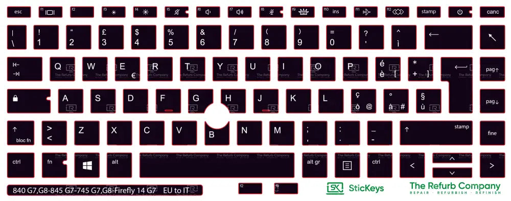 SticKeys® for HP Elitebook 745 G7,745 G8, 840 G7, 840 G8, 845 G7 - HP Firefly 14 G7
