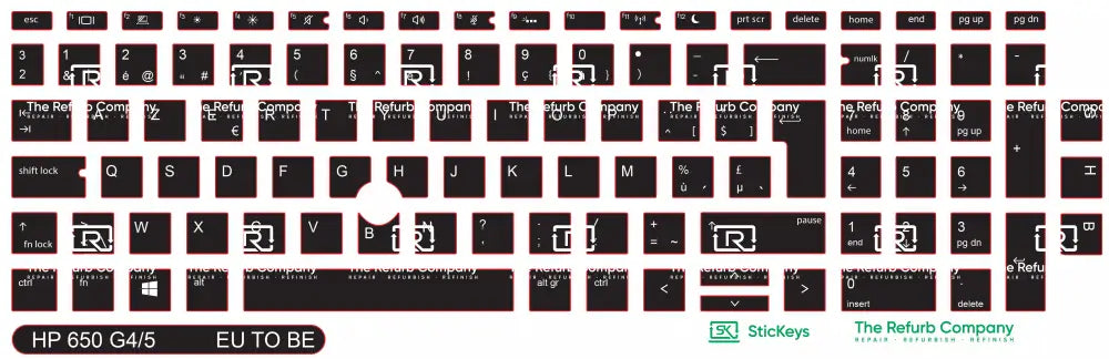 SticKeys® for HP Probook 450 G5 / 455 G5 / 470 G5 / 650 G4,G5 /  655 G4, G5