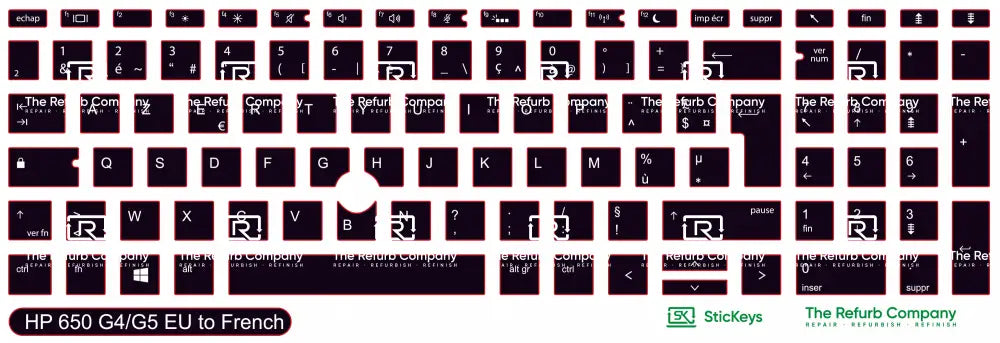 SticKeys® for HP Probook 450 G5 / 455 G5 / 470 G5 / 650 G4,G5 /  655 G4, G5