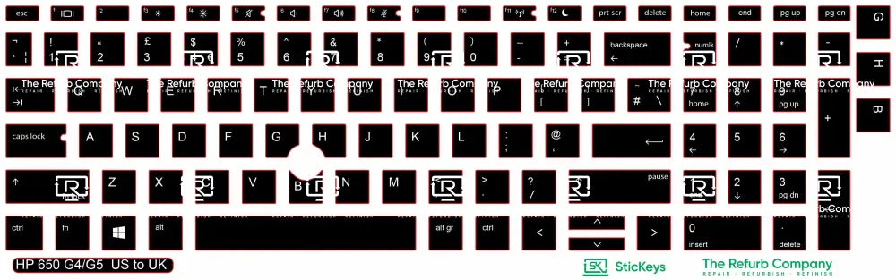 SticKeys® for HP Probook 450 G5 / 455 G5 / 470 G5 / 650 G4,G5 /  655 G4, G5