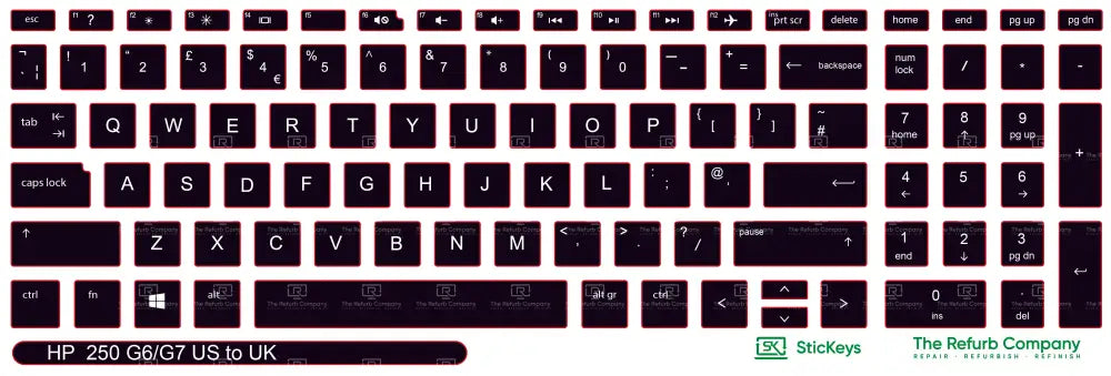 SticKeys® for HP Probook 250 G7