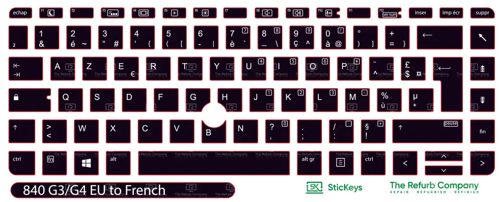 SticKeys® for HP Elitebook 840 G3, G4 / HP Probook 640 G2, G3