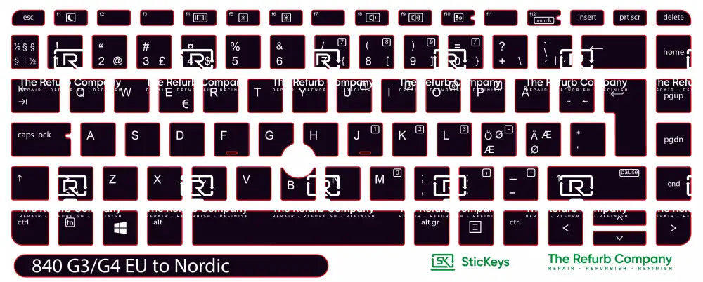 SticKeys® for HP Elitebook 840 G3, G4 / HP Probook 640 G2, G3