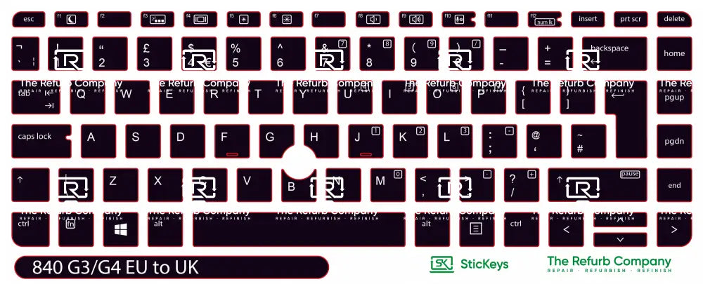 SticKeys® for HP Elitebook 840 G3, G4 / HP Probook 640 G2, G3